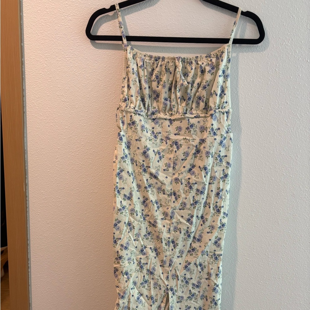 Open back floral picnic dress